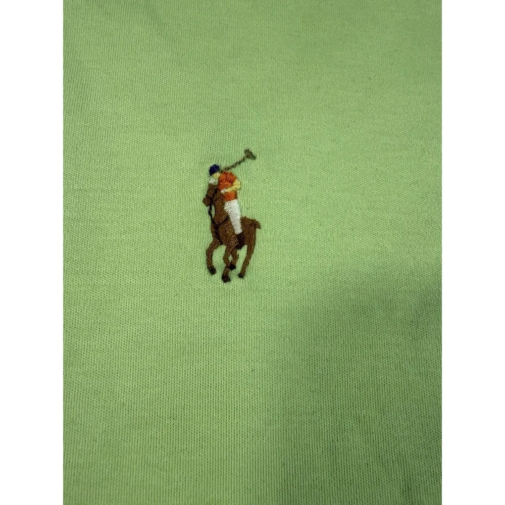 VTG Polo Ralph Lauren Polo‎ Shirt L Green Pima Interlock Pony Golf Short Sleeve